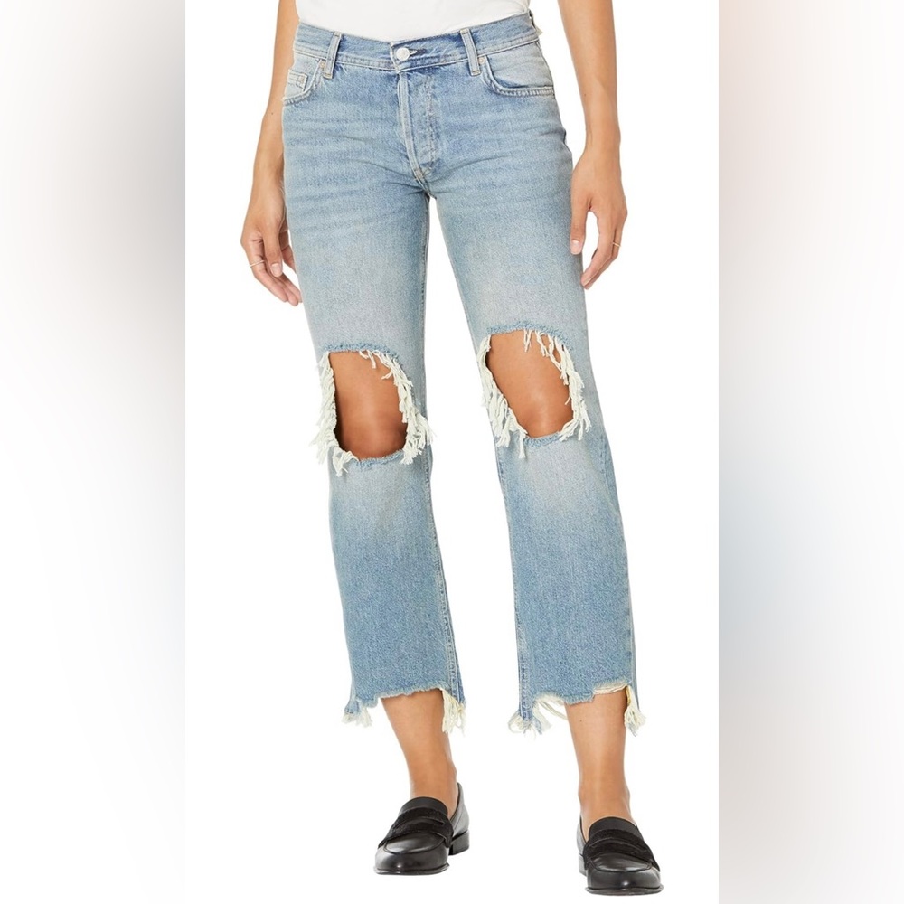 NTW Free People Maggie Mid-Rise Straight-Leg Jeans